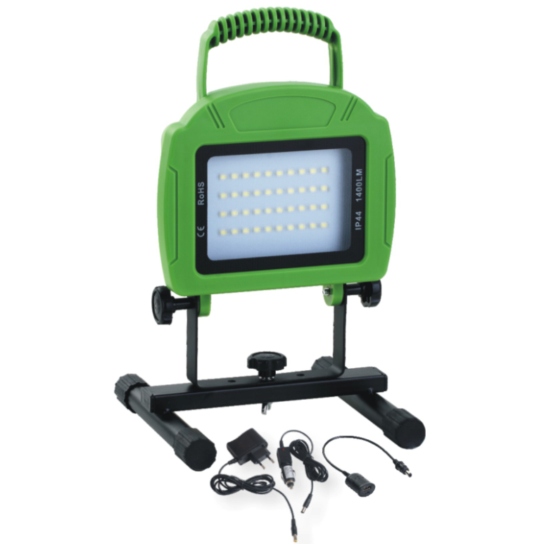 20W LED Rechargable Floodlight Green Bod