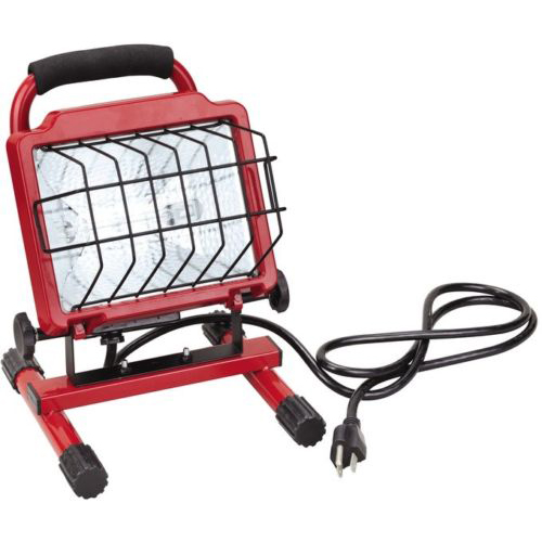 Portable Work Light  500-Watt Halogen In